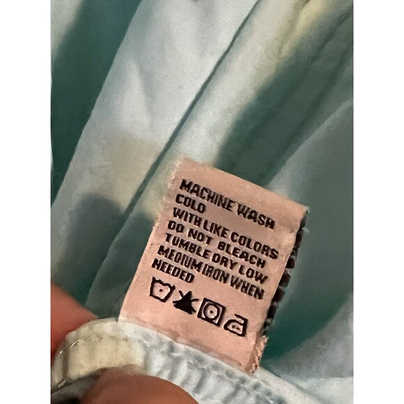 Free planet mens shirt size L teal nautical button up - Picture 5 of 6